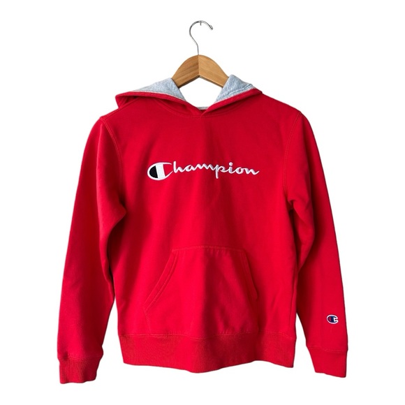Champion Other - Champion Boys Classic Script Logo Hoodie Red Size Large